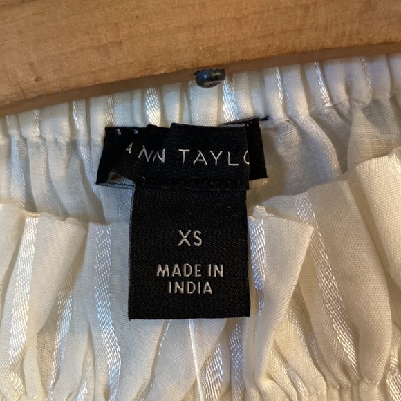 Ann Taylor striped jacquard mock neck top - XS - Picture 8 of 9